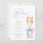 Something Blue Strik Bruidsfeest Uitnodiging (Voorkant)