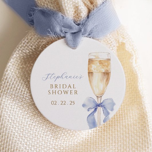 Something Blue Strik Favor Tags voor Bruidsuitnodi Bedankjes Labels