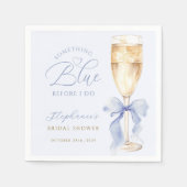 Something Blue Strik servetten voor bruidsdouche (Voorkant)