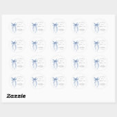 Something Blue Strik Watercolor Bruidsdouche Ronde Sticker (Vel)