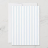 Something Blue Stripe Bridal Shower Invitation Kaart (Achterkant)