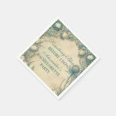 Something Blue Thistle Bachelorette Feest Servet (Hoek)