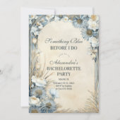 Something Blue Thistle Bloemen Meisjesfeest voor d Kaart (Voorkant)