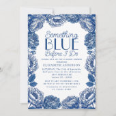 Something Blue Toile De Jouy Bloem Bruidsdouche Kaart (Voorkant)