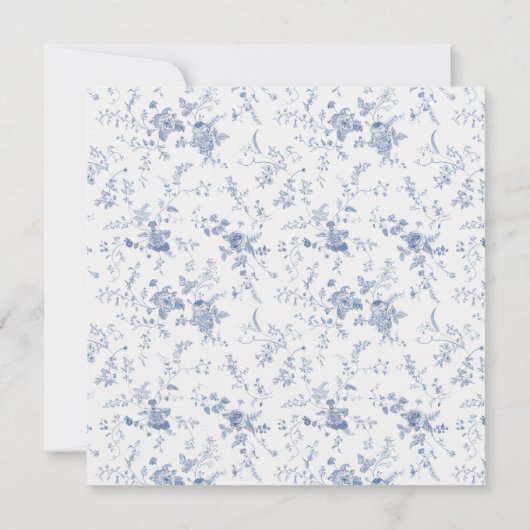 Something Blue Victoriaanse Bruiloftsborrel Kaart (Achterkant)