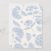 Something Blue Vintage Blue Bruiloftsfeest Kaart (Achterkant)