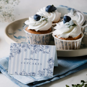 Something Blue Voedsetiket Vouw Tentkaart Bedankkaart