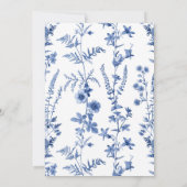 Something Blue voor 'I do' Floral Vrijgezellenfees Kaart (Achterkant)