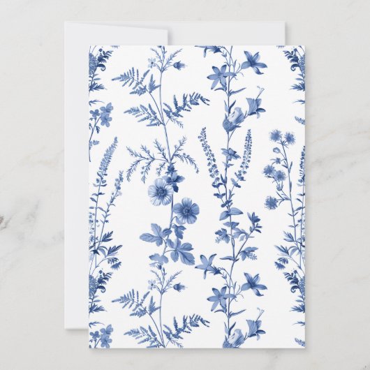 Something Blue voor 'I do' Floral Vrijgezellenfees Kaart (Achterkant)