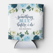 Something Blue Voor Ik Blauwe Bloemen Doe Blikjeskoeler (Voorkant)