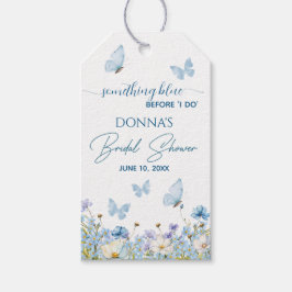 Something Blue voor 'Ik doe' Bloemige Bruids-Showe Cadeaulabel