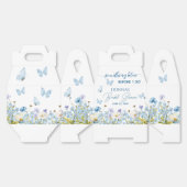 Something Blue voor 'Ik doe' Bruiloft met bloemen Bedankdoosjes (Ongevouwen)