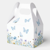 Something Blue voor 'Ik doe' Bruiloft met bloemen Bedankdoosjes (Achterkant)