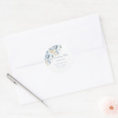Something blue voor ik doe florale Bruids douche Ronde Sticker (Envelop)