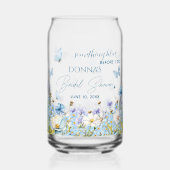 Something Blue voor 'Ik doe' Florale Bruidsborrel Blikvorm Glas (Voorkant)