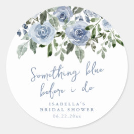Something Blue voor ik een bruidsfeest doe Ronde Sticker