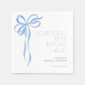 Something Blue voor ik het doe Bruidsdouche Servet (Voorkant)