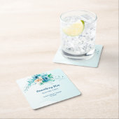 Something Blue voor ik trouw Bloemige Bruids Showe Kartonnen Onderzetters (Insitu)