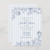 Something Blue Vrijgezellenfeest Party Invitation  Kaart (Voorkant / Achterkant)