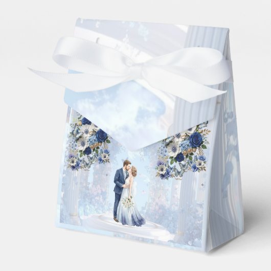 Something Blue Wedding Favor Box Bedankdoosjes (Voorkant Zijde)