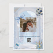 Something Blue Wedding Invitation Card Kaart (Achterkant)