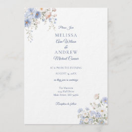 Something Blue Wedding Invitation Suite Kaart