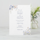 Something Blue Wedding Invitation Suite Kaart (Staand voorkant)