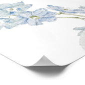 Something Blue Wedding Shower Seating Chart Poster (Hoek)