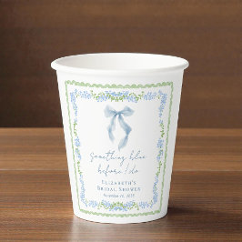 Something Blue Whimsical Bow Bridal Shower Papieren Bekers
