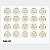 Something Blue Wildflower Bachelorette Feest Ronde Sticker (Vel)