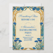 Something Blue Wildflower Bachelorette Party Kaart (Voorkant)