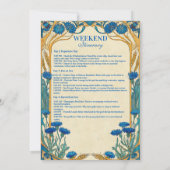 Something Blue Wildflower Bachelorette Party Kaart (Achterkant)