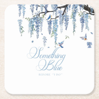 Something Blue Wildflower Boeket Bruidsfeest  Kartonnen Onderzetters