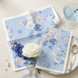 Something Blue Wildflower Boeket Bruidsfeest Servet