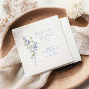 Something Blue Wildflower Boeket Bruidsfeest Servet