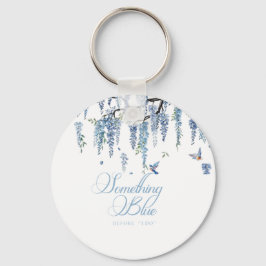 Something Blue Wildflower Boeket Bruidsfeest Sleutelhanger
