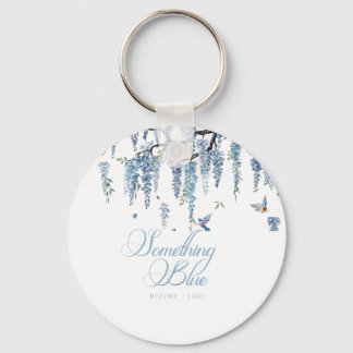 Something Blue Wildflower Boeket Bruidsfeest  Sleutelhanger