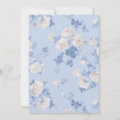 Something Blue Wildflower Bouquet Bridal Shower  Kaart (Achterkant)