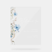Something Blue Wildflower Bridal Shower Acryl Bord (Voorkant)