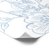 Something Blue Wildflower Bruidsdouche Uitnodiging Poster (Hoek)