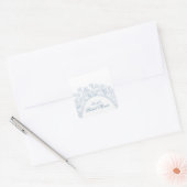 Something Blue Wildflower Bruidsdouche Uitnodiging Vierkante Sticker (Envelop)