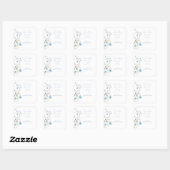 Something Blue Wildflower Bruidsuitnodiging Vierkante Sticker (Vel)