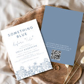 Something Blue Wildflower QR Code Vrijgezellenfees Kaart