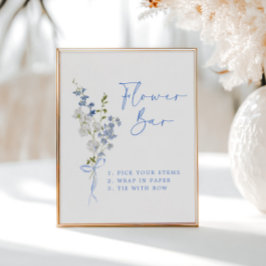 Something Blue Wildflower Ribbon Bloembalk Poster