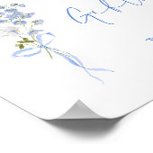 Something Blue Wildflower Ribbon Kaarten & Geschen Poster (Hoek)