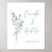 Something Blue Wildflower Ribbon Kaarten & Geschen Poster (Voorkant)