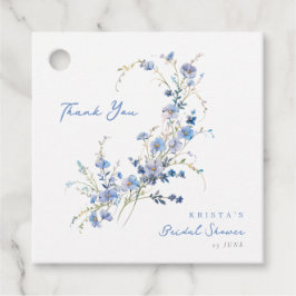 Something Blue Wildflowers Bridal Shower Bedankjes Labels