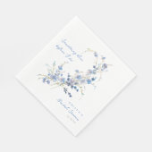 Something Blue Wildflowers Bridal Shower Servet (Hoek)