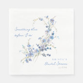 Something Blue Wildflowers Bruidsdouche Servet (Voorkant)