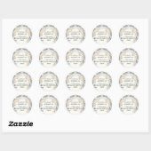Something Blue Winter Bloemen Bachelorette Ronde Sticker (Vel)